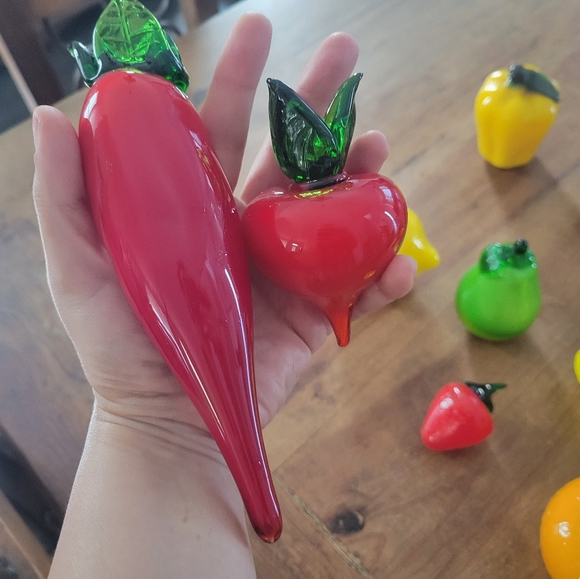 12 Glass Murano Style fruits and vegetables - Picture 3 of 8